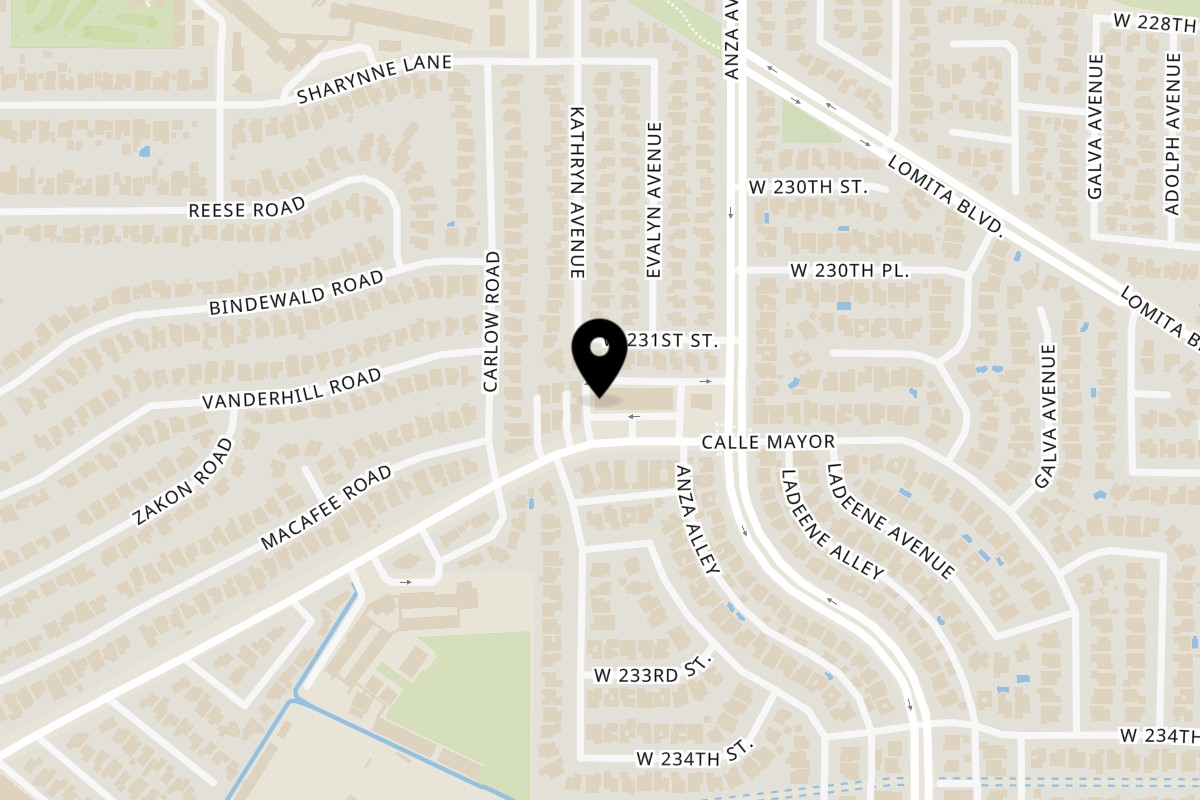 Map showing the location of Mom Said Yes on 4525 C. Mayor in Torrance
