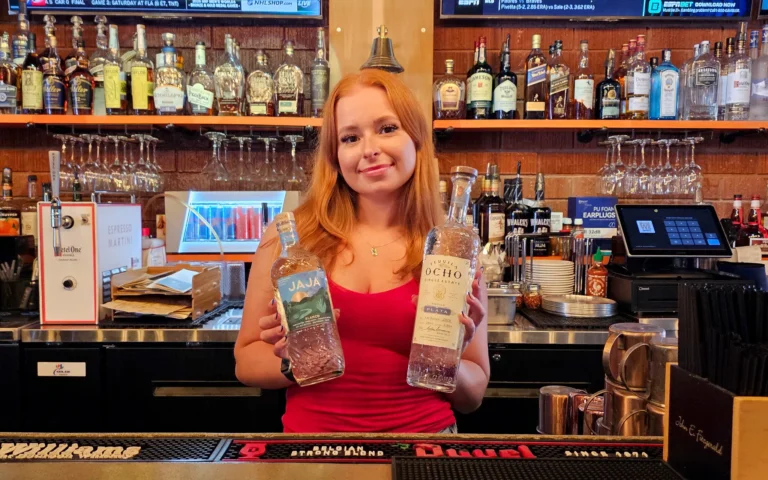 Sports Bar Torrance - Bartender Serving Tequila