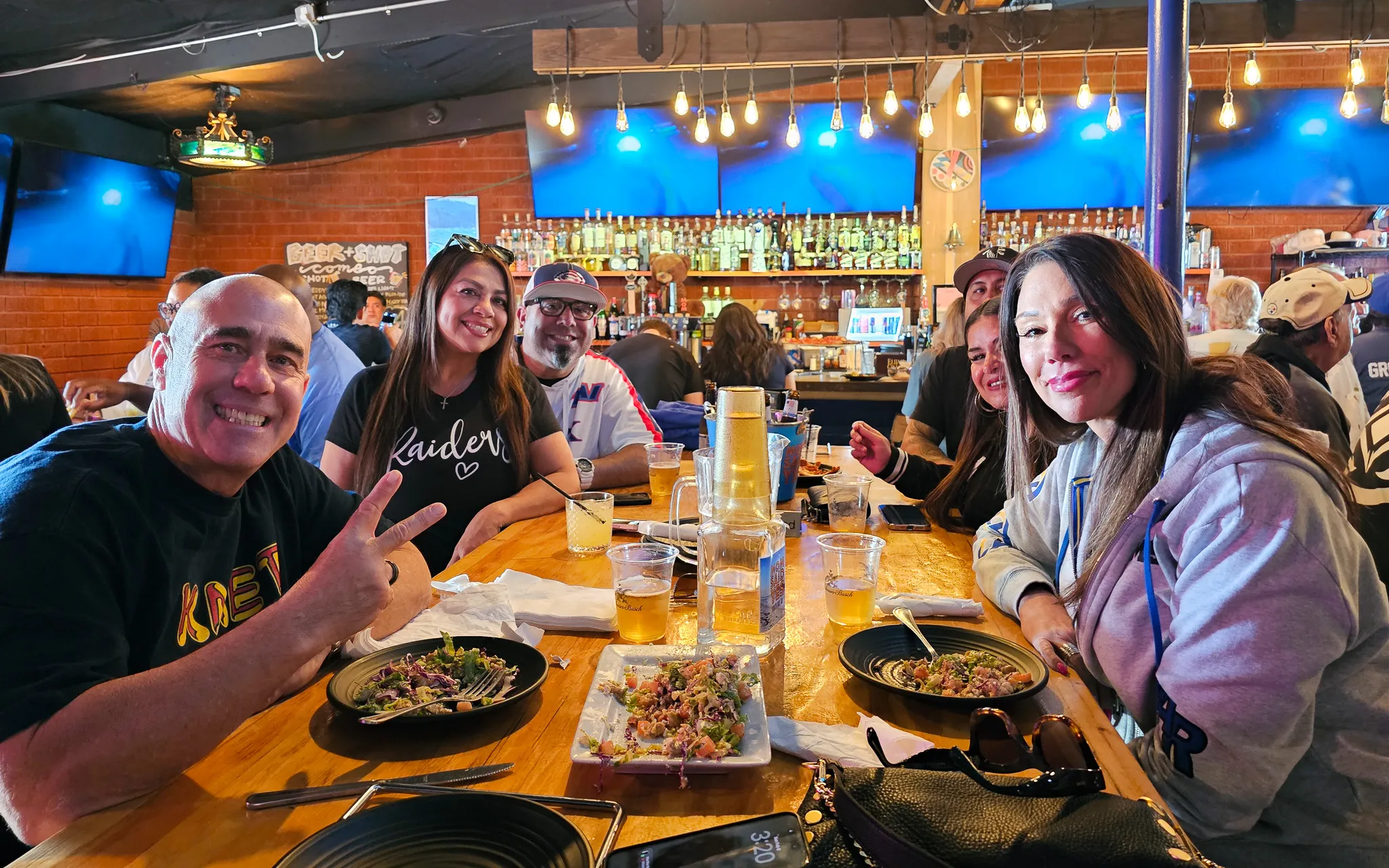 Sports bar seating at Mom Said Yes Pizza Torrance